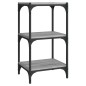 vidaXL Bücherregal Grau Sonoma 40x33x70,5 cm Holzwerkstoff und Stahl vidaXL Bücherregal Grau Sonoma 40x33x70,5 cm Holzwerkstoff und Stahl