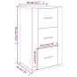 vidaXL Sideboard Weiß 40x33x70 cm Holzwerkstoff vidaXL Sideboard Weiß 40x33x70 cm Holzwerkstoff
