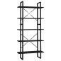 vidaXL Bücherregal 5 Fächer Schwarz 80x30x175 cm Holzwerkstoff vidaXL Bücherregal 5 Fächer Schwarz 80x30x175 cm Holzwerkstoff