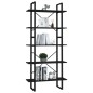 vidaXL Bücherregal 5 Fächer Schwarz 80x30x175 cm Holzwerkstoff vidaXL Bücherregal 5 Fächer Schwarz 80x30x175 cm Holzwerkstoff