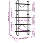 vidaXL Bücherregal 5 Fächer Schwarz 80x30x175 cm Holzwerkstoff vidaXL Bücherregal 5 Fächer Schwarz 80x30x175 cm Holzwerkstoff