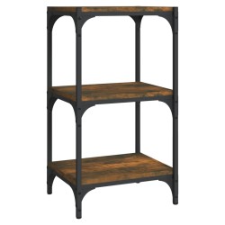 vidaXL Bücherregal Räuchereiche 40x33x70,5 cm Holzwerkstoff und Stahl