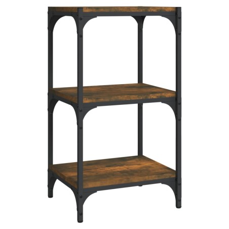 vidaXL Bücherregal Räuchereiche 40x33x70,5 cm Holzwerkstoff und Stahl