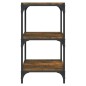 vidaXL Bücherregal Räuchereiche 40x33x70,5 cm Holzwerkstoff und Stahl