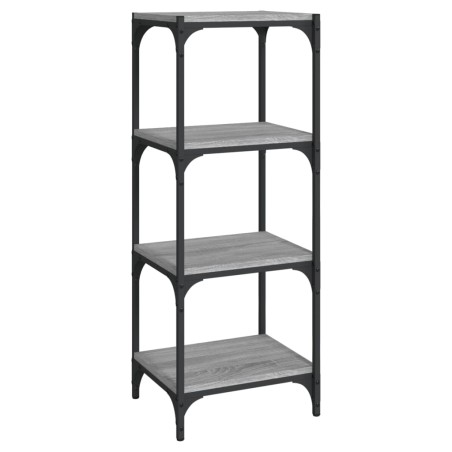 vidaXL Bücherregal Grau Sonoma 40x33x100 cm Holzwerkstoff und Stahl