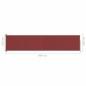 vidaXL Seitenmarkise Ausziehbar 140x600 cm Rot vidaXL Seitenmarkise Ausziehbar 140x600 cm Rot
