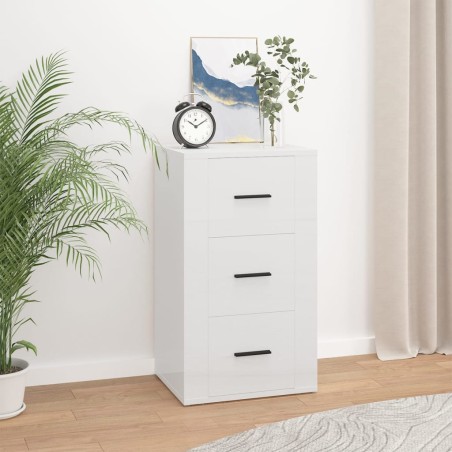 vidaXL Sideboard Hochglanz-Weiß 40x33x70 cm Holzwerkstoff