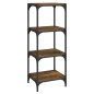 vidaXL Bücherregal Räuchereiche 40x33x100 cm Holzwerkstoff und Stahl vidaXL Bücherregal Räuchereiche 40x33x100 cm Holzwerkstoff und Stahl