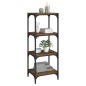 vidaXL Bücherregal Räuchereiche 40x33x100 cm Holzwerkstoff und Stahl vidaXL Bücherregal Räuchereiche 40x33x100 cm Holzwerkstoff und Stahl