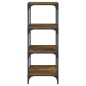 vidaXL Bücherregal Räuchereiche 40x33x100 cm Holzwerkstoff und Stahl vidaXL Bücherregal Räuchereiche 40x33x100 cm Holzwerkstoff und Stahl