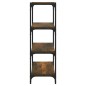 vidaXL Bücherregal Räuchereiche 40x33x100 cm Holzwerkstoff und Stahl vidaXL Bücherregal Räuchereiche 40x33x100 cm Holzwerkstoff und Stahl