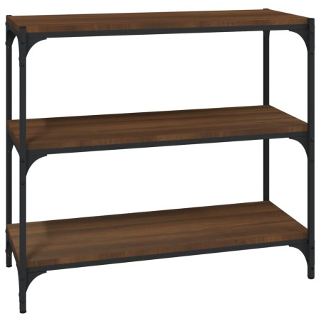 vidaXL Bücherregal Braun Eichen-Optik 80x33x70,5cm Holzwerkstoff Stahl