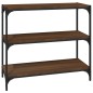 vidaXL Bücherregal Braun Eichen-Optik 80x33x70,5cm Holzwerkstoff Stahl vidaXL Bücherregal Braun Eichen-Optik 80x33x70,5cm Holzwerkstoff Stahl