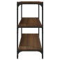 vidaXL Bücherregal Braun Eichen-Optik 80x33x70,5cm Holzwerkstoff Stahl vidaXL Bücherregal Braun Eichen-Optik 80x33x70,5cm Holzwerkstoff Stahl