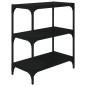 vidaXL Bücherregal Schwarz 60x33x70,5 cm Holzwerkstoff und Stahl vidaXL Bücherregal Schwarz 60x33x70,5 cm Holzwerkstoff und Stahl