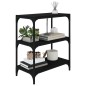 vidaXL Bücherregal Schwarz 60x33x70,5 cm Holzwerkstoff und Stahl vidaXL Bücherregal Schwarz 60x33x70,5 cm Holzwerkstoff und Stahl