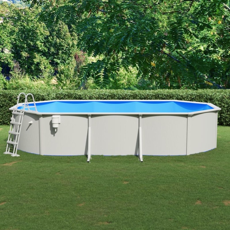vidaXL Pool mit Sicherheitsleiter 610x360x120 cm vidaXL Pool mit Sicherheitsleiter 610x360x120 cm