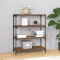 vidaXL Bücherregal Räuchereiche 80x33x100 cm Holzwerkstoff und Stahl vidaXL Bücherregal Räuchereiche 80x33x100 cm Holzwerkstoff und Stahl