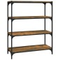 vidaXL Bücherregal Räuchereiche 80x33x100 cm Holzwerkstoff und Stahl vidaXL Bücherregal Räuchereiche 80x33x100 cm Holzwerkstoff und Stahl