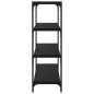 vidaXL Bücherregal Schwarz 80x33x100 cm Holzwerkstoff und Stahl vidaXL Bücherregal Schwarz 80x33x100 cm Holzwerkstoff und Stahl