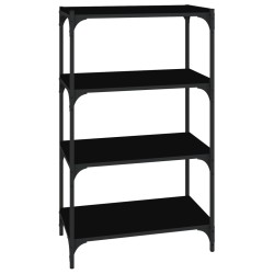 vidaXL Bücherregal Schwarz 60x33x100 cm Holzwerkstoff und Stahl