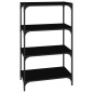 vidaXL Bücherregal Schwarz 60x33x100 cm Holzwerkstoff und Stahl vidaXL Bücherregal Schwarz 60x33x100 cm Holzwerkstoff und Stahl