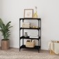 vidaXL Bücherregal Schwarz 60x33x100 cm Holzwerkstoff und Stahl vidaXL Bücherregal Schwarz 60x33x100 cm Holzwerkstoff und Stahl
