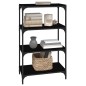 vidaXL Bücherregal Schwarz 60x33x100 cm Holzwerkstoff und Stahl vidaXL Bücherregal Schwarz 60x33x100 cm Holzwerkstoff und Stahl