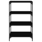 vidaXL Bücherregal Schwarz 60x33x100 cm Holzwerkstoff und Stahl vidaXL Bücherregal Schwarz 60x33x100 cm Holzwerkstoff und Stahl