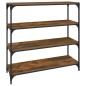 vidaXL Bücherregal Räuchereiche 100x33x100 cm Holzwerkstoff und Stahl vidaXL Bücherregal Räuchereiche 100x33x100 cm Holzwerkstoff und Stahl