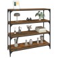 vidaXL Bücherregal Räuchereiche 100x33x100 cm Holzwerkstoff und Stahl vidaXL Bücherregal Räuchereiche 100x33x100 cm Holzwerkstoff und Stahl