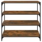 vidaXL Bücherregal Räuchereiche 100x33x100 cm Holzwerkstoff und Stahl vidaXL Bücherregal Räuchereiche 100x33x100 cm Holzwerkstoff und Stahl