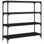 vidaXL Bücherregal Schwarz 100x33x100 cm Holzwerkstoff und Stahl vidaXL Bücherregal Schwarz 100x33x100 cm Holzwerkstoff und Stahl