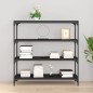 vidaXL Bücherregal Schwarz 100x33x100 cm Holzwerkstoff und Stahl vidaXL Bücherregal Schwarz 100x33x100 cm Holzwerkstoff und Stahl
