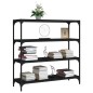 vidaXL Bücherregal Schwarz 100x33x100 cm Holzwerkstoff und Stahl vidaXL Bücherregal Schwarz 100x33x100 cm Holzwerkstoff und Stahl