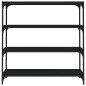 vidaXL Bücherregal Schwarz 100x33x100 cm Holzwerkstoff und Stahl vidaXL Bücherregal Schwarz 100x33x100 cm Holzwerkstoff und Stahl