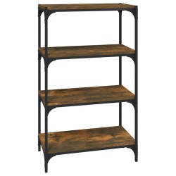 vidaXL Bücherregal Räuchereiche 60x33x100 cm Holzwerkstoff und Stahl