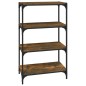 vidaXL Bücherregal Räuchereiche 60x33x100 cm Holzwerkstoff und Stahl vidaXL Bücherregal Räuchereiche 60x33x100 cm Holzwerkstoff und Stahl