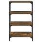 vidaXL Bücherregal Räuchereiche 60x33x100 cm Holzwerkstoff und Stahl vidaXL Bücherregal Räuchereiche 60x33x100 cm Holzwerkstoff und Stahl