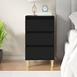 vidaXL Nachttisch Schwarz 40x35x70 cm Holzwerkstoff