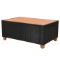 4-tlg. Garten-Lounge-Set mit Auflagen Poly Rattan Schwarz 4-tlg. Garten-Lounge-Set mit Auflagen Poly Rattan Schwarz