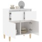 vidaXL Sideboard Hochglanz-Weiß 60x35x70 cm Holzwerkstoff vidaXL Sideboard Hochglanz-Weiß 60x35x70 cm Holzwerkstoff