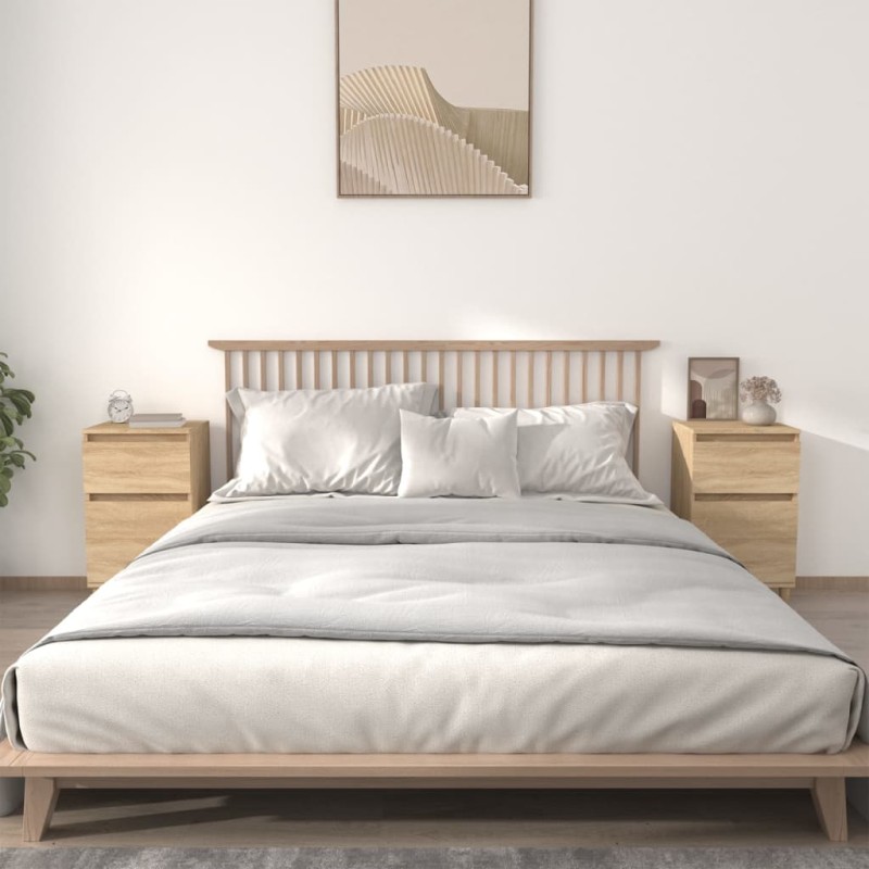 vidaXL Nachttische 2 Stk. Sonoma-Eiche 40x35x70 cm vidaXL Nachttische 2 Stk. Sonoma-Eiche 40x35x70 cm