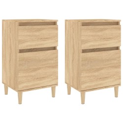vidaXL Nachttische 2 Stk. Sonoma-Eiche 40x35x70 cm