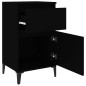 vidaXL Nachttisch Schwarz 40x35x70 cm vidaXL Nachttisch Schwarz 40x35x70 cm