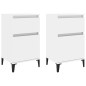 vidaXL Nachttische 2 Stk. Hochglanz-Weiß 40x35x70 cm vidaXL Nachttische 2 Stk. Hochglanz-Weiß 40x35x70 cm