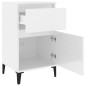 vidaXL Nachttische 2 Stk. Hochglanz-Weiß 40x35x70 cm vidaXL Nachttische 2 Stk. Hochglanz-Weiß 40x35x70 cm