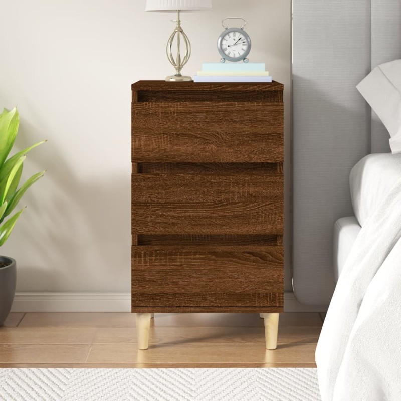 vidaXL Nachttisch Braun Eichen-Optik 40x35x70 cm Holzwerkstoff vidaXL Nachttisch Braun Eichen-Optik 40x35x70 cm Holzwerkstoff