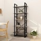vidaXL Bücherregal 5 Fächer Betongrau 80x30x175 cm Holzwerkstoff vidaXL Bücherregal 5 Fächer Betongrau 80x30x175 cm Holzwerkstoff