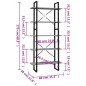 vidaXL Bücherregal 5 Fächer Betongrau 80x30x175 cm Holzwerkstoff vidaXL Bücherregal 5 Fächer Betongrau 80x30x175 cm Holzwerkstoff